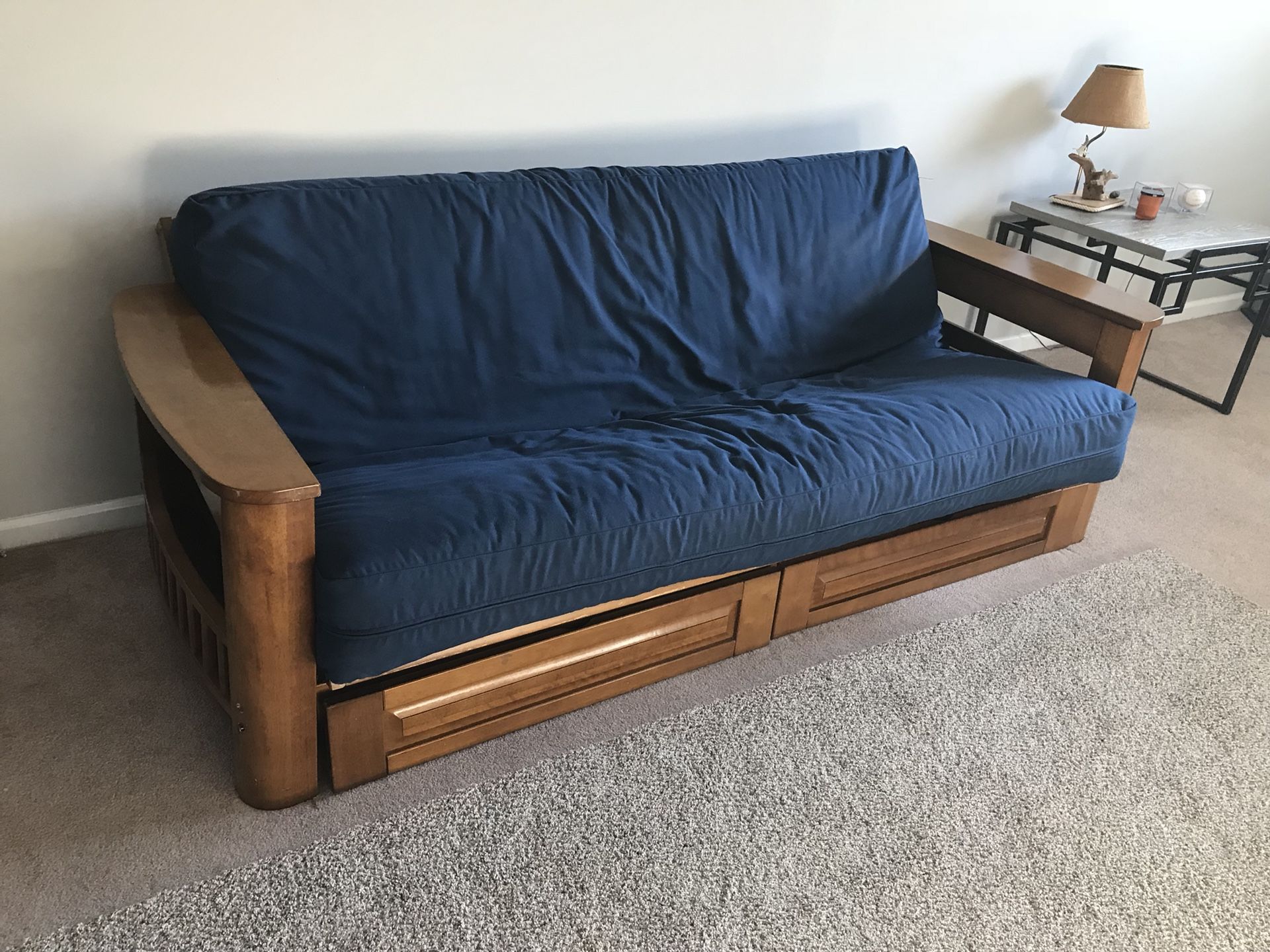 All wood frame futon. Just need cams and bolts.