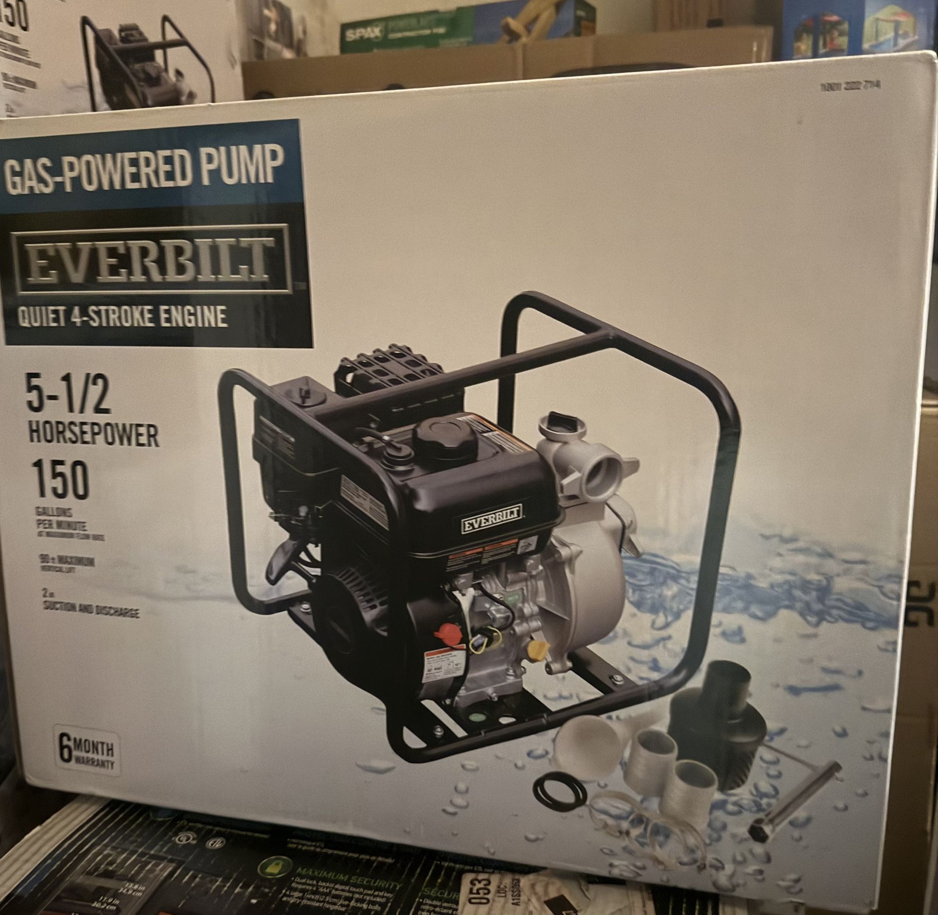 Everbilt 5.5 HP Gas-Powered Utility Pump