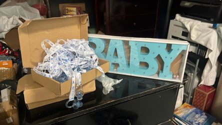 BABY Marquee Light-Up Sign Blue