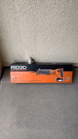 Brand New RIGID 18V Cordless Reciprocating Saw Kit with 4.0 Ah Battery and Charger