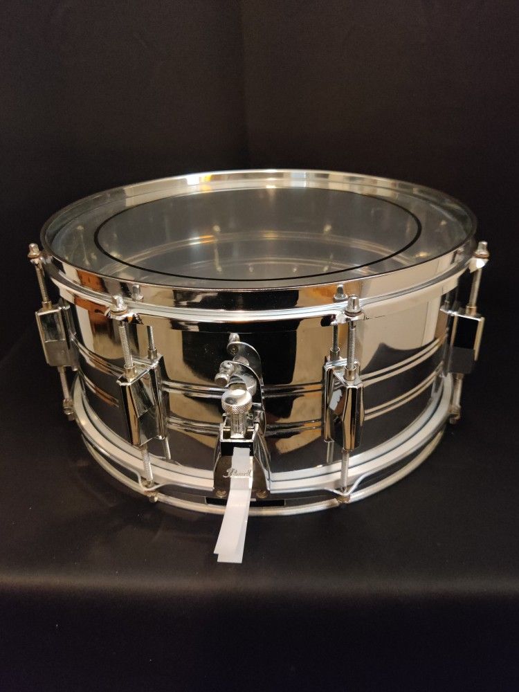 Pearl 14X6 Export Series Chrome Snare Drum New Heads 4 Drum set