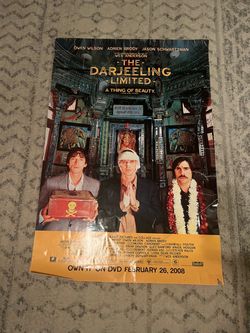Original 2000s Wes Anderson Darjeeling Limited movie poster