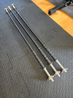 52" 6lb Standard 1inch Spinlock Bars Short Barbells