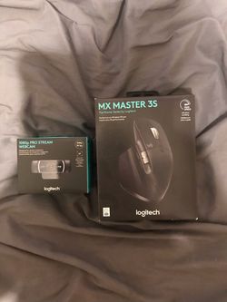 Logitech 1080P Pro Stream Webcam & MX Master 3S Wireless Gaming Mouse