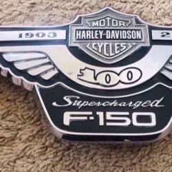   F-150 Harley Davidson Metal Nameplate /Ford Harley Davidson  Logo