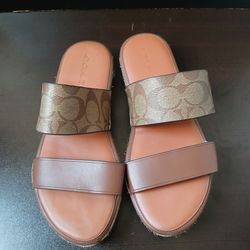 Coach Signature Slide Sandals