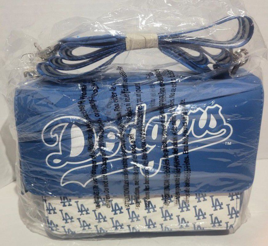 Loungefly MLB LA Dodgers Blue White Logo Crossbody Bag