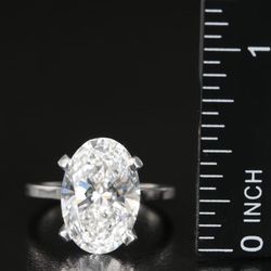 14K 14K 5.42 CT Lab Grown Diamond Solitaire Ring