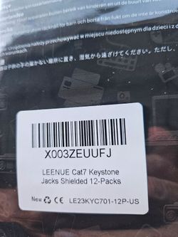LEENUE Cat7 Keystone Jacks Shielded 12-Pack