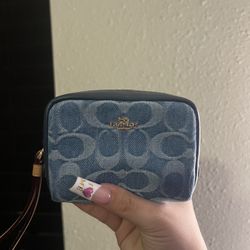 Coach Pouch Denim 