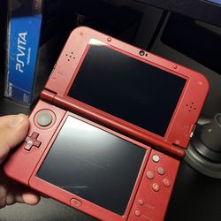 Loaded Red “New” Nintendo 3DS XL W/ Hshop & 128gb SD Card