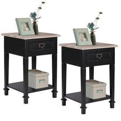 New set of 2 Black Night Stands/End Tables