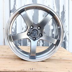 Set of 18" Advan GT Racing Hyper Black Style Wheels Rims 18x8.5 +35 5x120