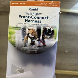 Coastal Walk Right! Front-Connect Dog Harness – Medium (No-Pull) 