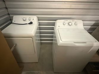 GE, Washer/Dryer, White