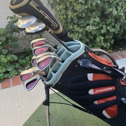 Nike Irons (5-P,56’//steel Shaft) King Cobra Driver And #3,7 King Cobra Fairway Wood//odyssey Putter//Nike Kick Stand Golf Bag Included 