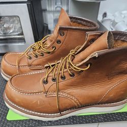 RED WING MENS BOOTS LEATHER USED ONCE  8.5 EE RUN LARGE FEEL LIKE SiZE 10