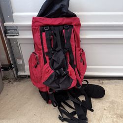 Large Red And Black Backpack