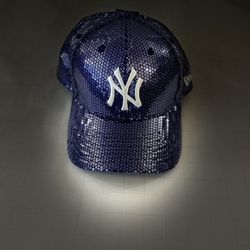 SHINY BLUE NEW YORK YANKIES HAT 