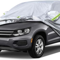 Koukou SUV Car Cover Custom Fit VW Tiguan from 2007 to 2020, Waterproof All Weather for Automobiles, Sun Rain Dust Snow Protection.