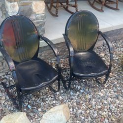 Vintage Metal Rocker Chairs