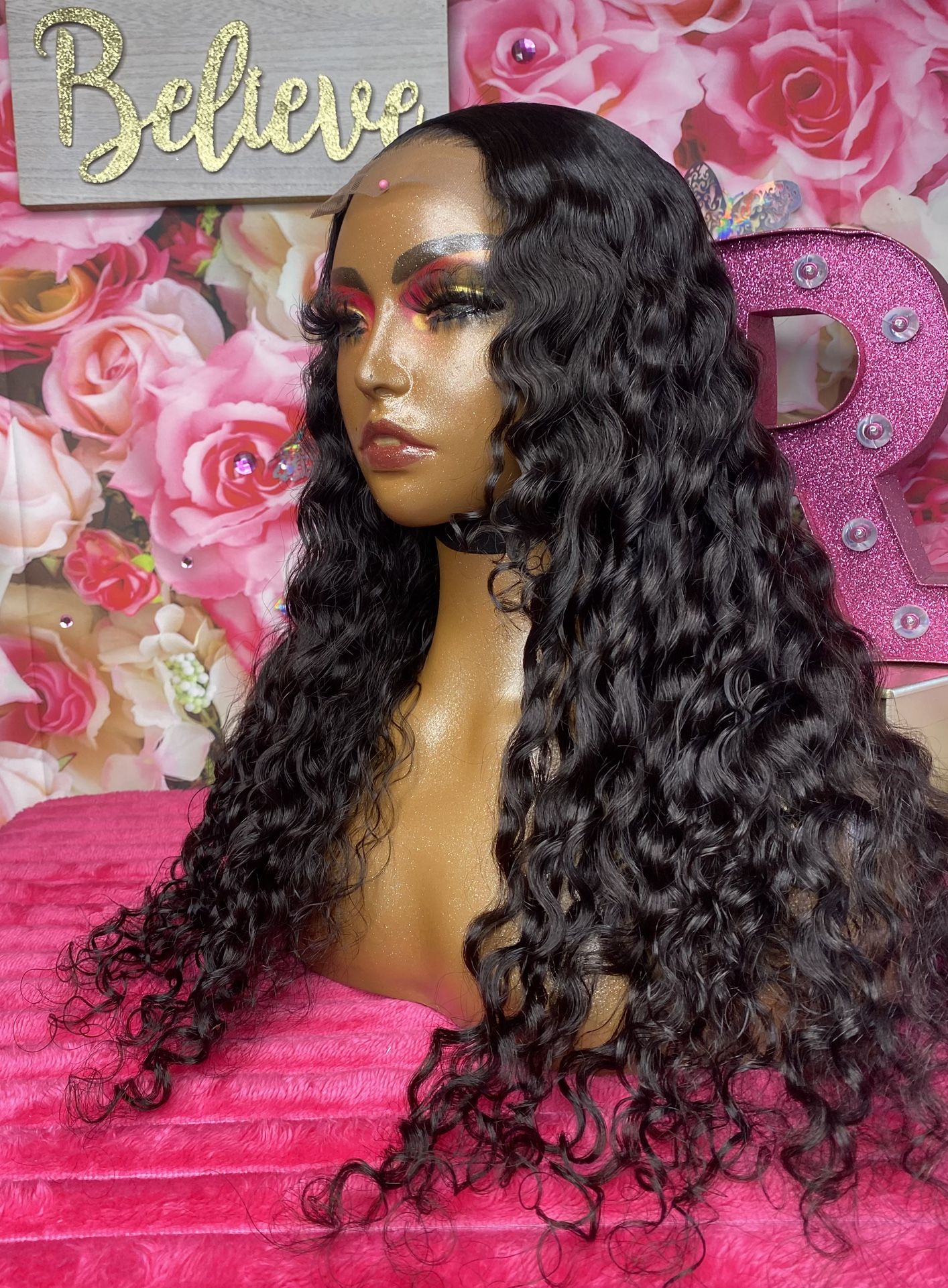 22” Glueless 4x4 Water Wave 180% Density Ready To Wear 🖤