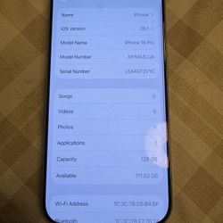 iPhone 16 Pro 128gb Att Locked 