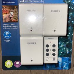 Phillips 3 Wireless Off On Switches With Remote