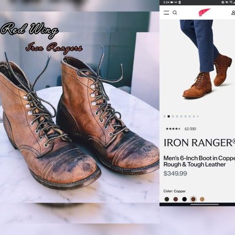 Red Wing Men's 8111 Iron Ranger Boots - Copper Leather