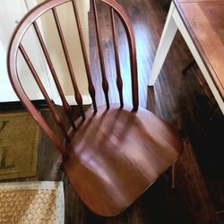 Table with 6 chairs. 75x42. All solid cherry wood.