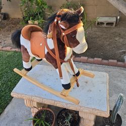 Kids Ride On Plush Rocking Horse