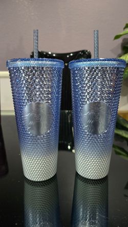 Starbucks Blue Ombre Studded Cold Cup Tumblers - $20 each
