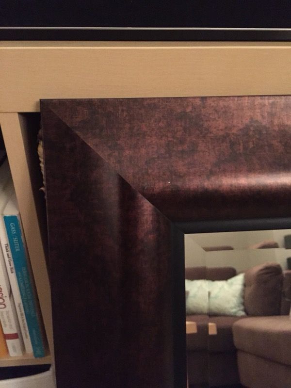 32.5’’ X 32.5’’ Mirror - Real Wood (Brown)