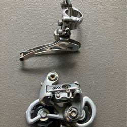 Vintage SunTour ARX Front & Rear Derailleur Set w/ Hanger - 1984