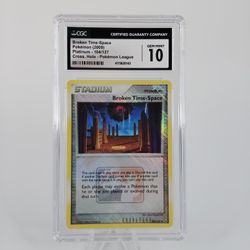 2009 POKEMON CARD BROKEN TIME-SPACE PLATINUM HOLO - CGC GEM MINT 10