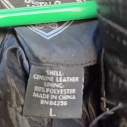 Women's leather motorcycle jacket