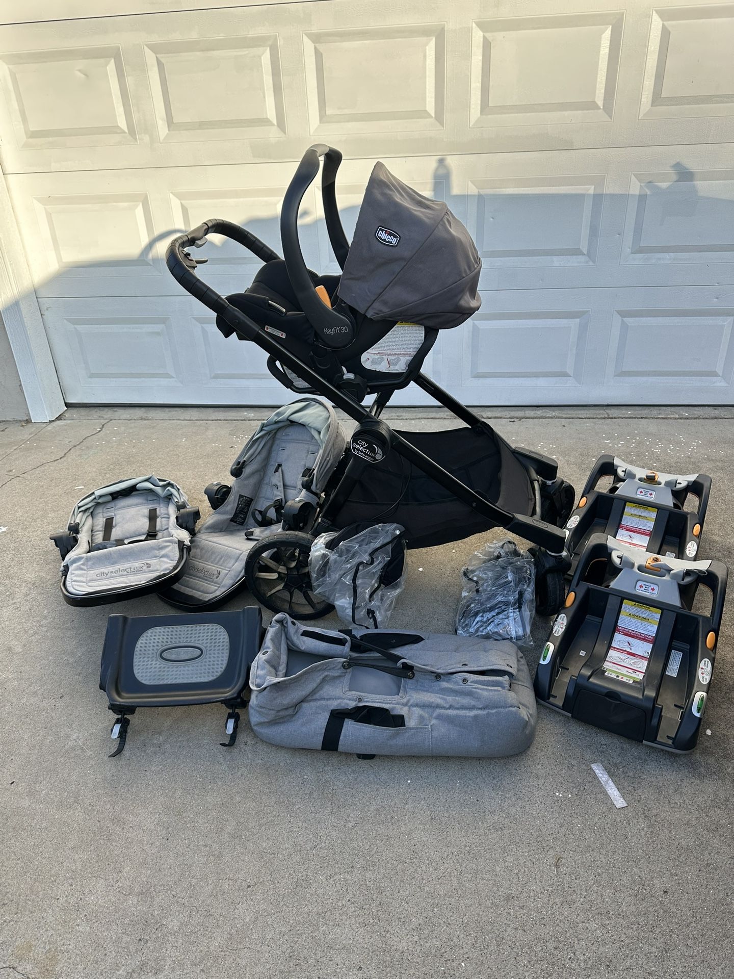 Baby Jogger City Select Stroller And Chicco Key Fit 30 Infant Car Seat