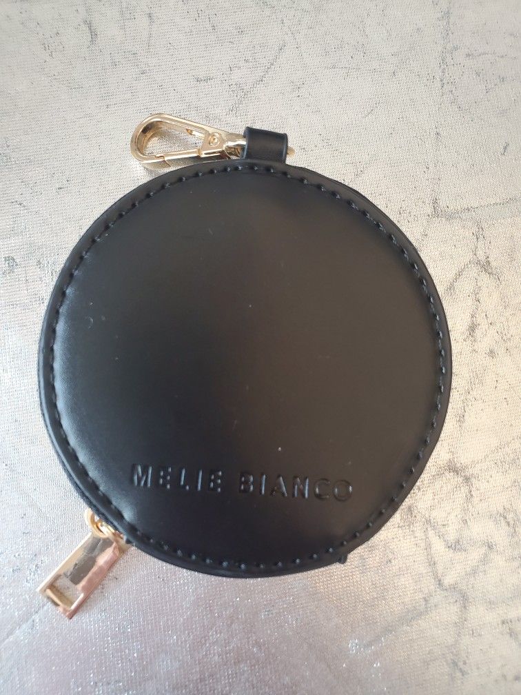 Melie Bianco Leather Coin Purse Keychain