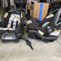 Two BabyTrend Infant Car seats 