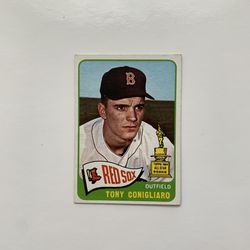 1965 Tony Conigliaro Rookie All Star Rookie Topps Baseball Card # 55 EXMINT Boston Red Sox