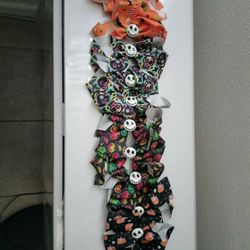 The Nightmare Before Christmas Jack Halloween Hair Bow Clips New