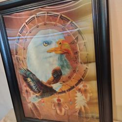 Native American 3d Holographic 3 In 1 Picture Change's As You Walk Bye 