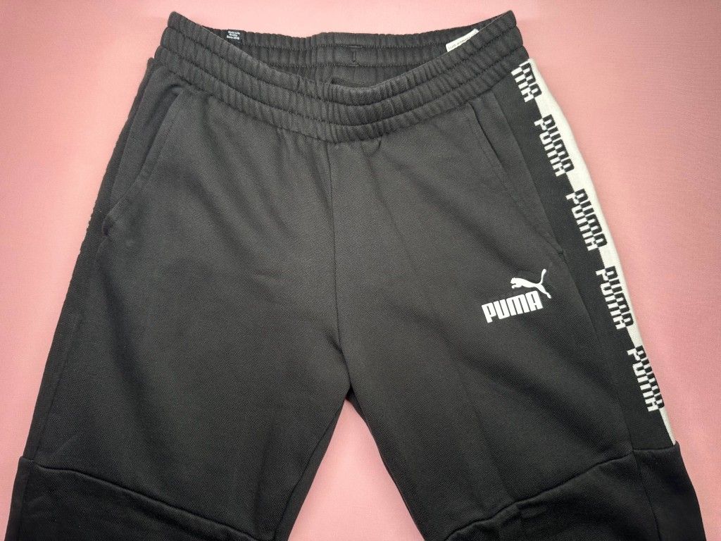 PUMA BLACK SWEATPANTS JOGGERS SIZE M A1