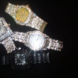 Package Set Of Four Pieces Bossman Business Executive CEO Rapper Flashy Stones Lab