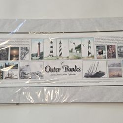 Outer Banks And The North Carolina Lighthouses Picture With Matting 20 X 10"
