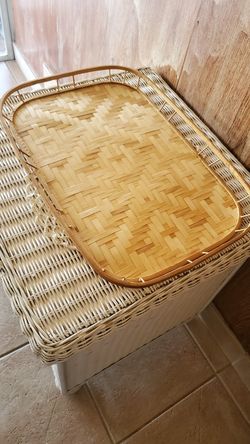 Bamboo woven wicker rattan trays
