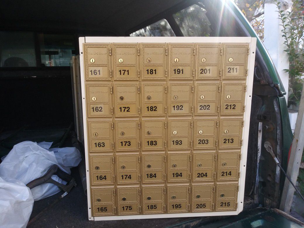 Multiple mailboxs for sale.