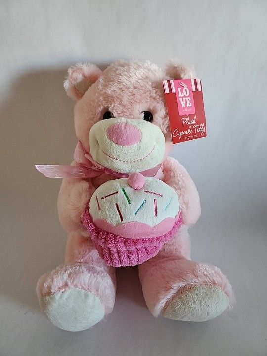 Dan Dee Collector's Choice • Plush Pink Cupcake Teddy Bear • New With Tags