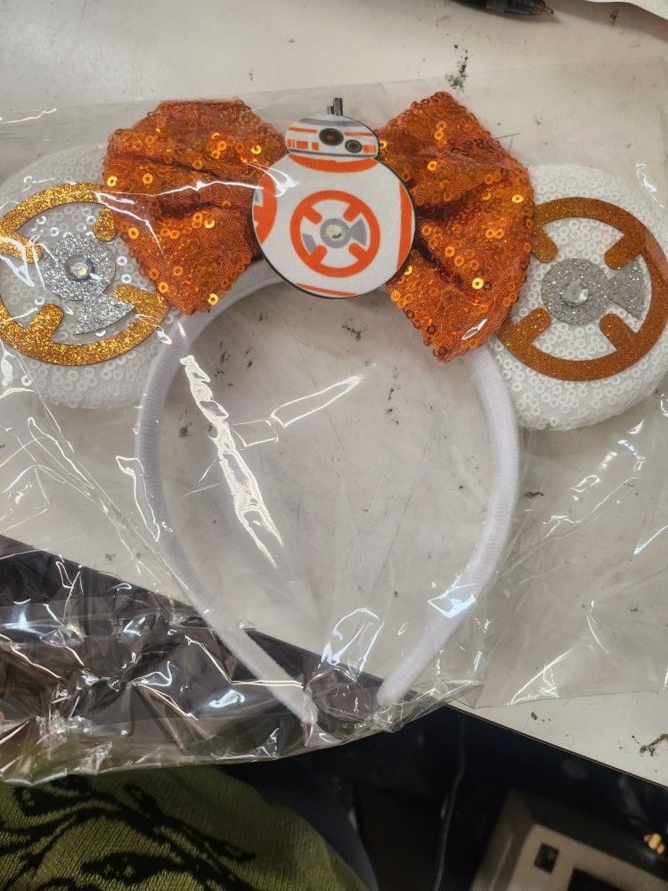 BB8 Mickey Ears, BB8 Minnie Ears, Star Wars Mickey Ears, Star Wars Minnie Ears, Disney Ears, Mickey Mouse Ears, Minnie Mouse Ears, Disney