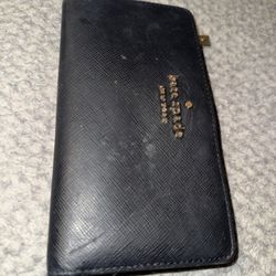 Kate Spade Madison Large Slim Bifold Saffiano Leather Wallet Black